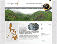 Tablet Screenshot of philippinemetals.com